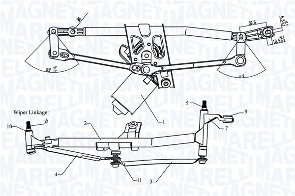 MAGNETI MARELLI Klaasipuhastussüsteem 064351752010